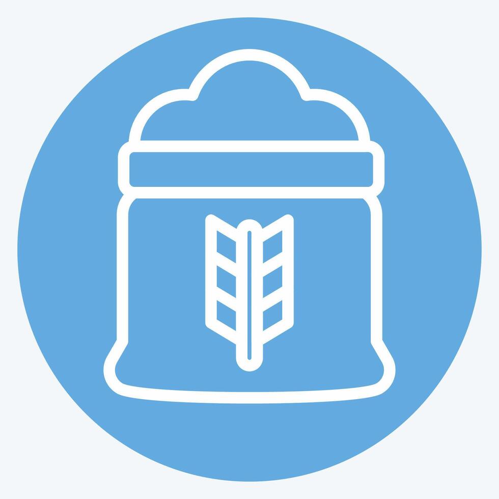 Icon Flour. related to Breakfast symbol. blue eyes style. simple illustration vector