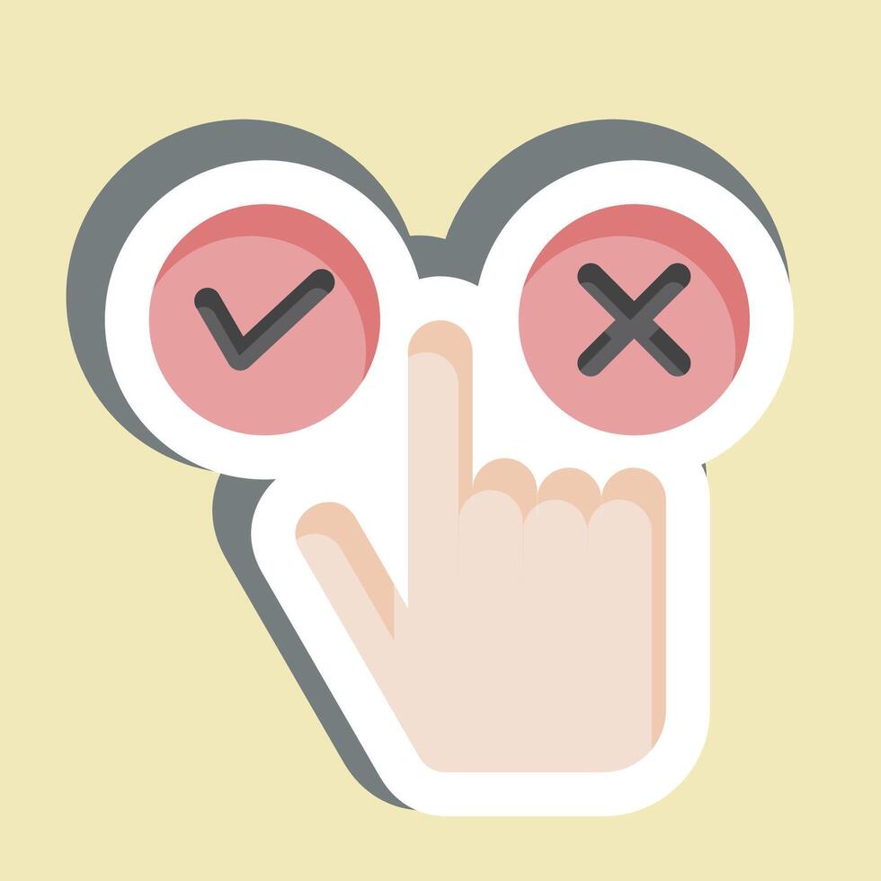 Sticker Choice. related to Choice symbol. simple illustration vector