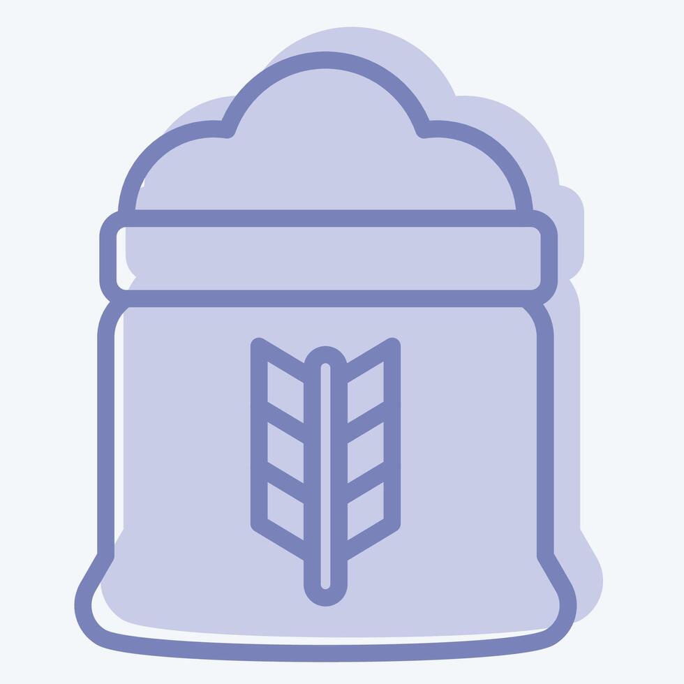 Icon Flour. related to Breakfast symbol. two tone style. simple illustration vector