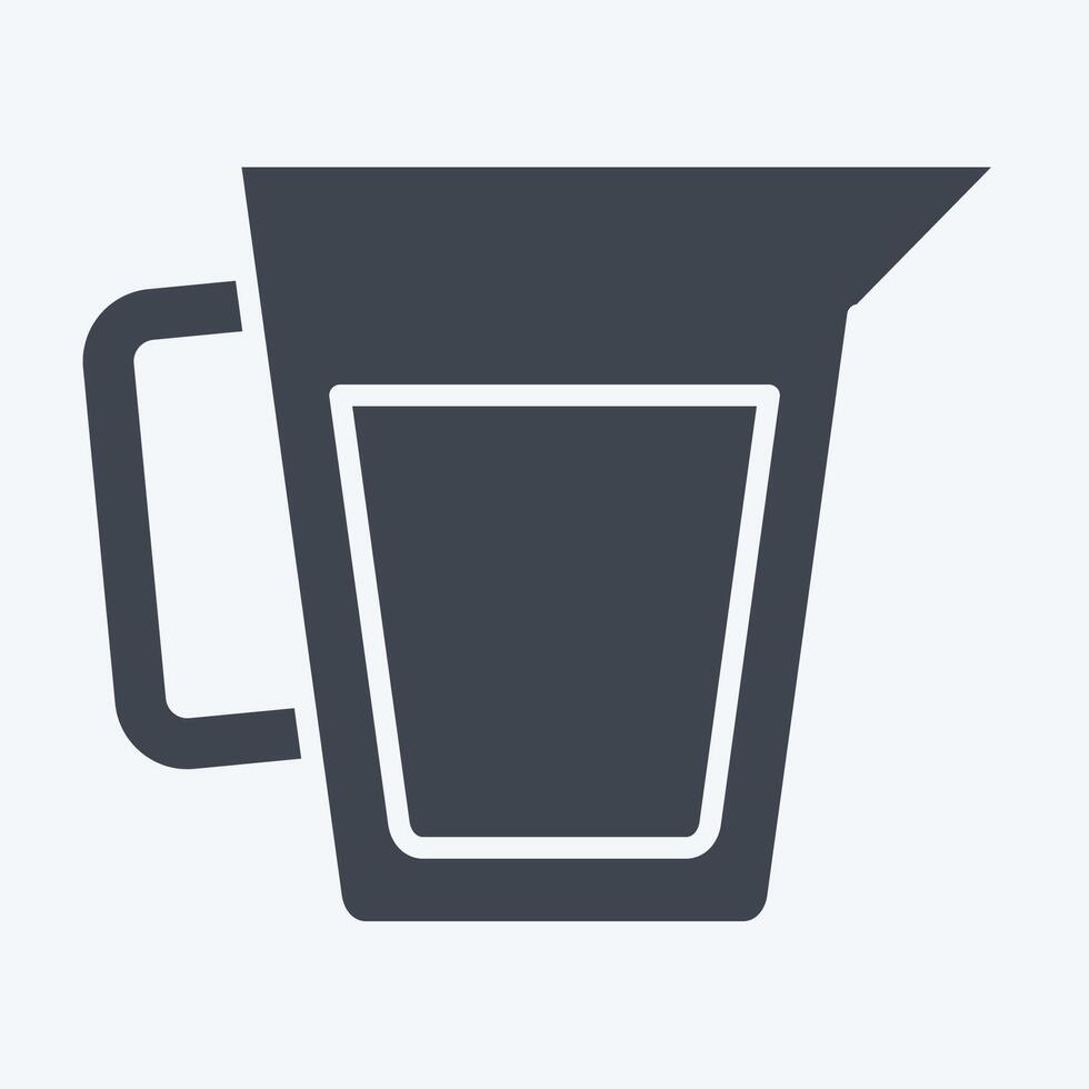 Icon Measure Cup. related to Breakfast symbol. glyph style. simple illustration vector