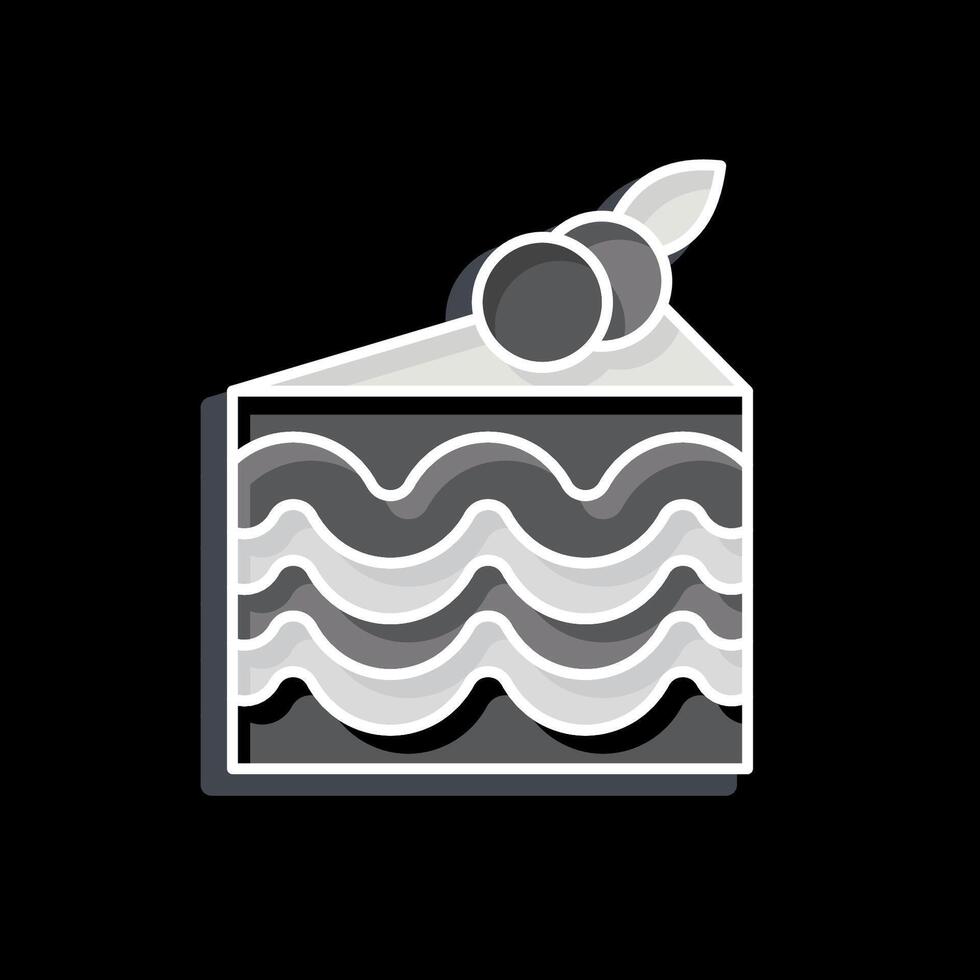 Icon Cake. related to Breakfast symbol. glossy style. simple illustration vector