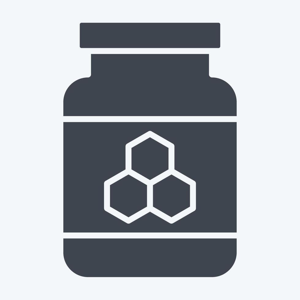 Icon Honey Jar. related to Breakfast symbol. glyph style. simple illustration vector