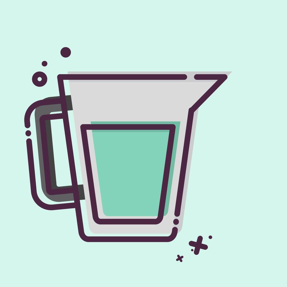 Icon Measure Cup. related to Breakfast symbol. MBE style. simple illustration vector
