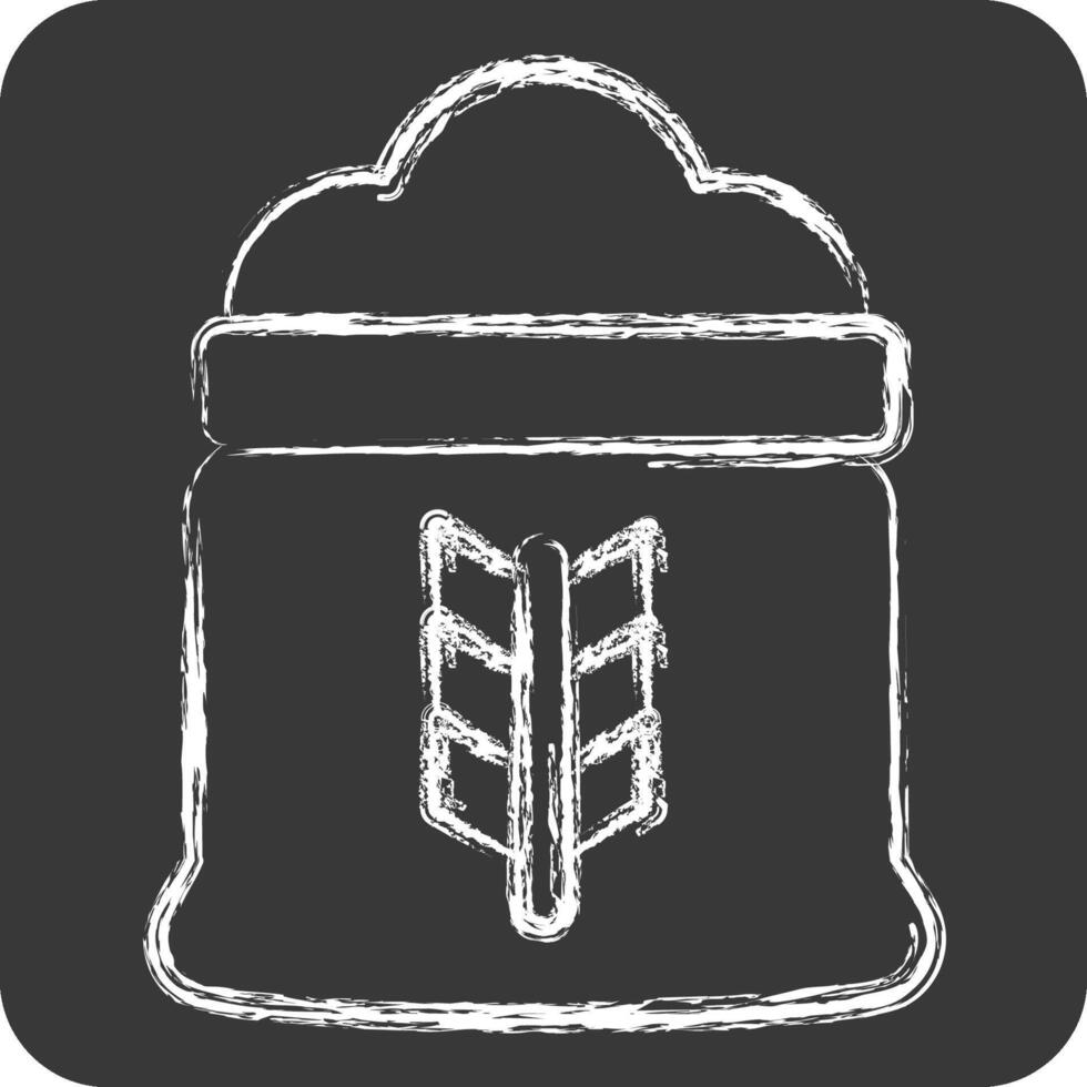 Icon Flour. related to Breakfast symbol. chalk Style. simple illustration vector