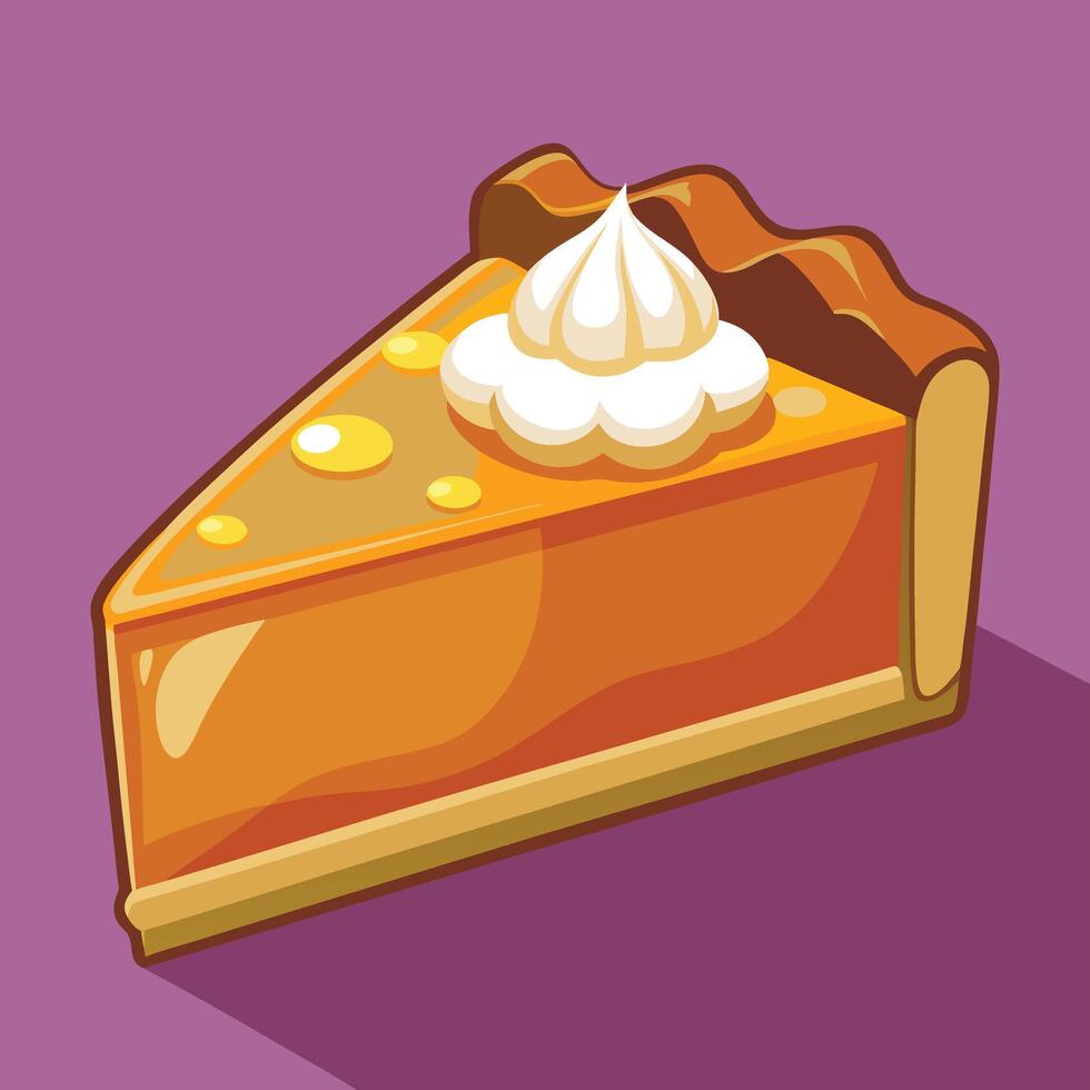 Pie Slice Delicious Cake Illustration Art vector