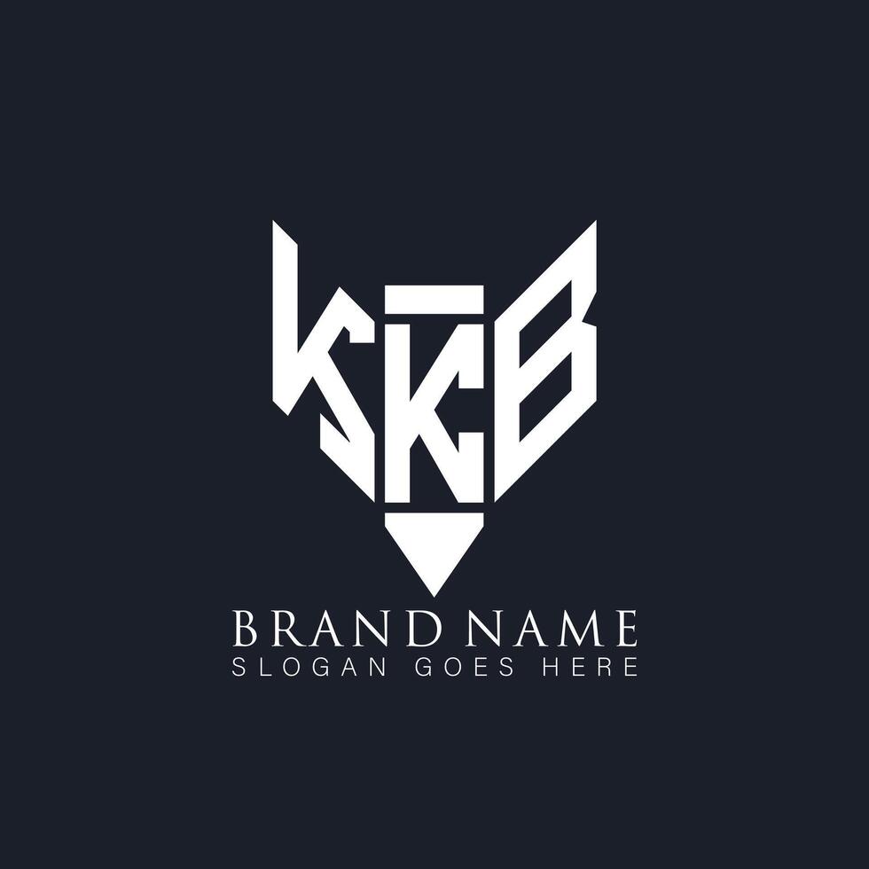 KKB abstract minimalist logo design. KKB minimalist unique modern flat abstract letter logo design. vector