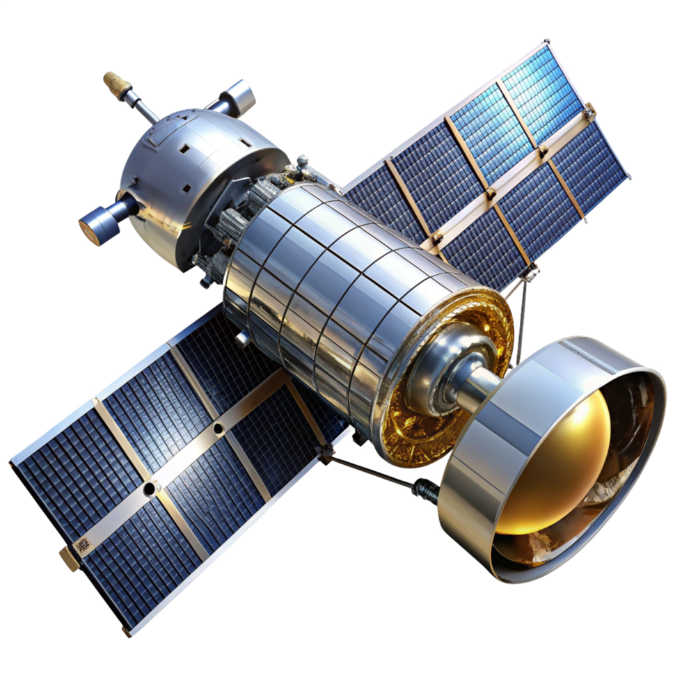High-Tech Satellite Floating in Space png