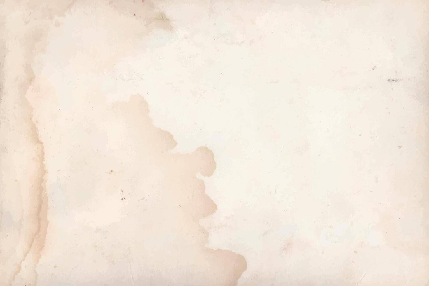 Stained old paper texture, brown vintage paper sheet background with space for text. vector