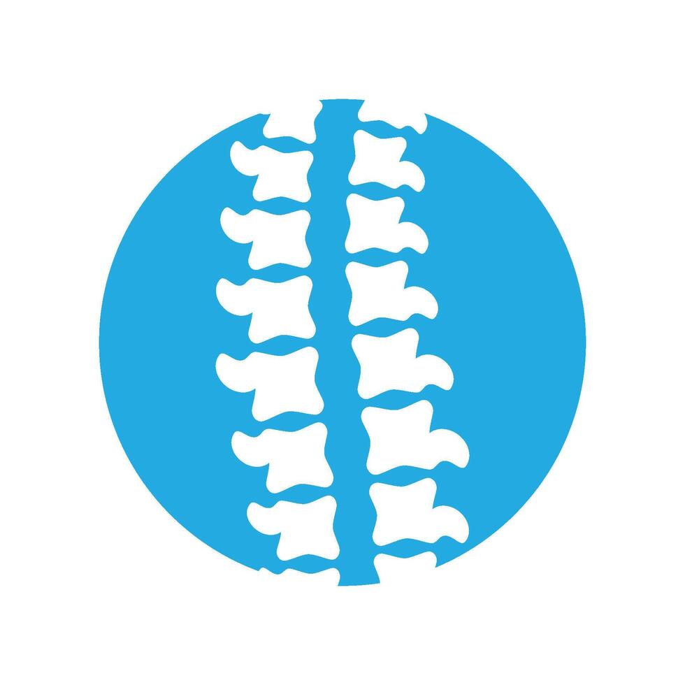 illustration of the human spine logo vector
