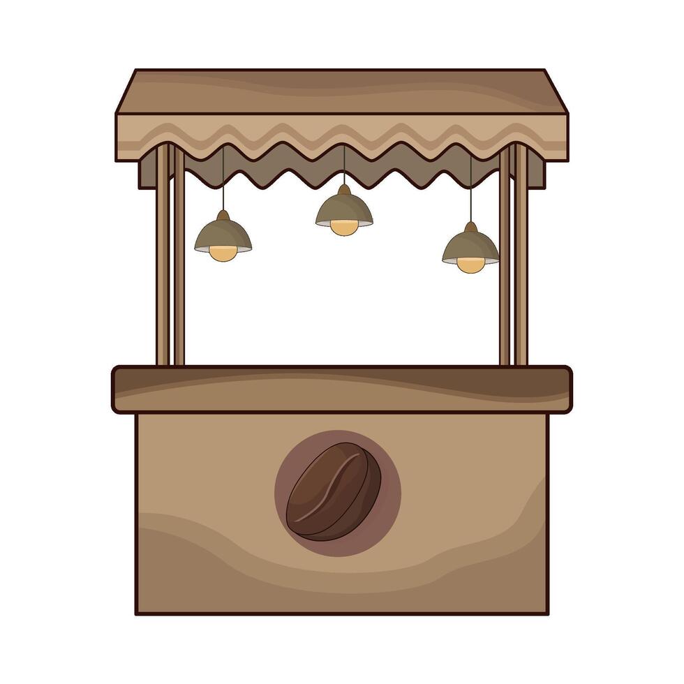 illustration of coffee stall vector