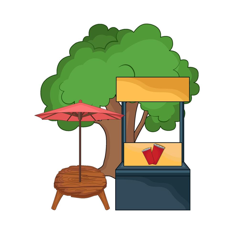 drink stall illustration vector