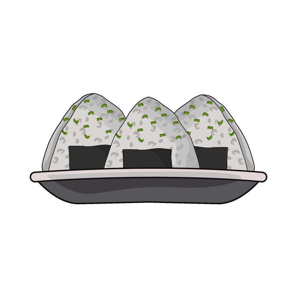 illustration of onigiri vector