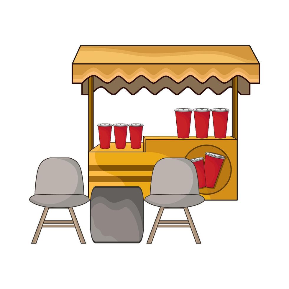 drink stall illustration vector