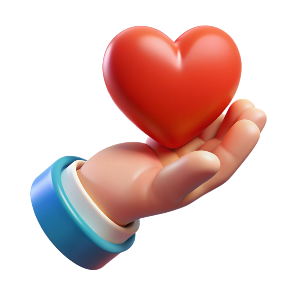 Hand Holding Heart A Sign of Affection png