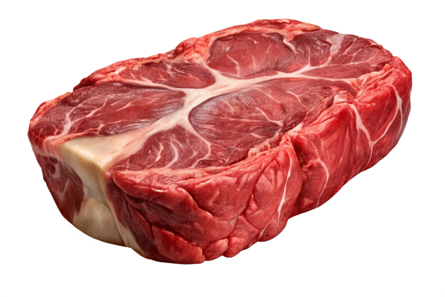 Fresh and Juicy Uncooked Ribeye Steak 3d Render png