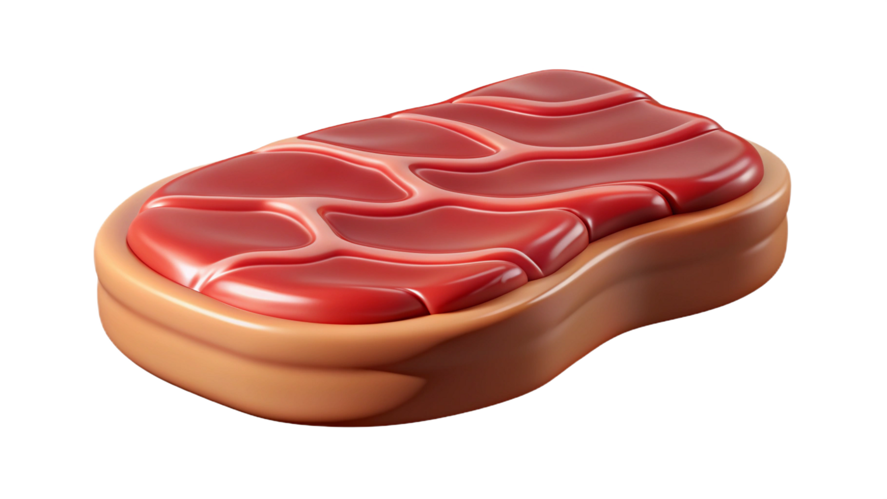 Fresh Ribeye Steak Uncooked and Ready 3d png