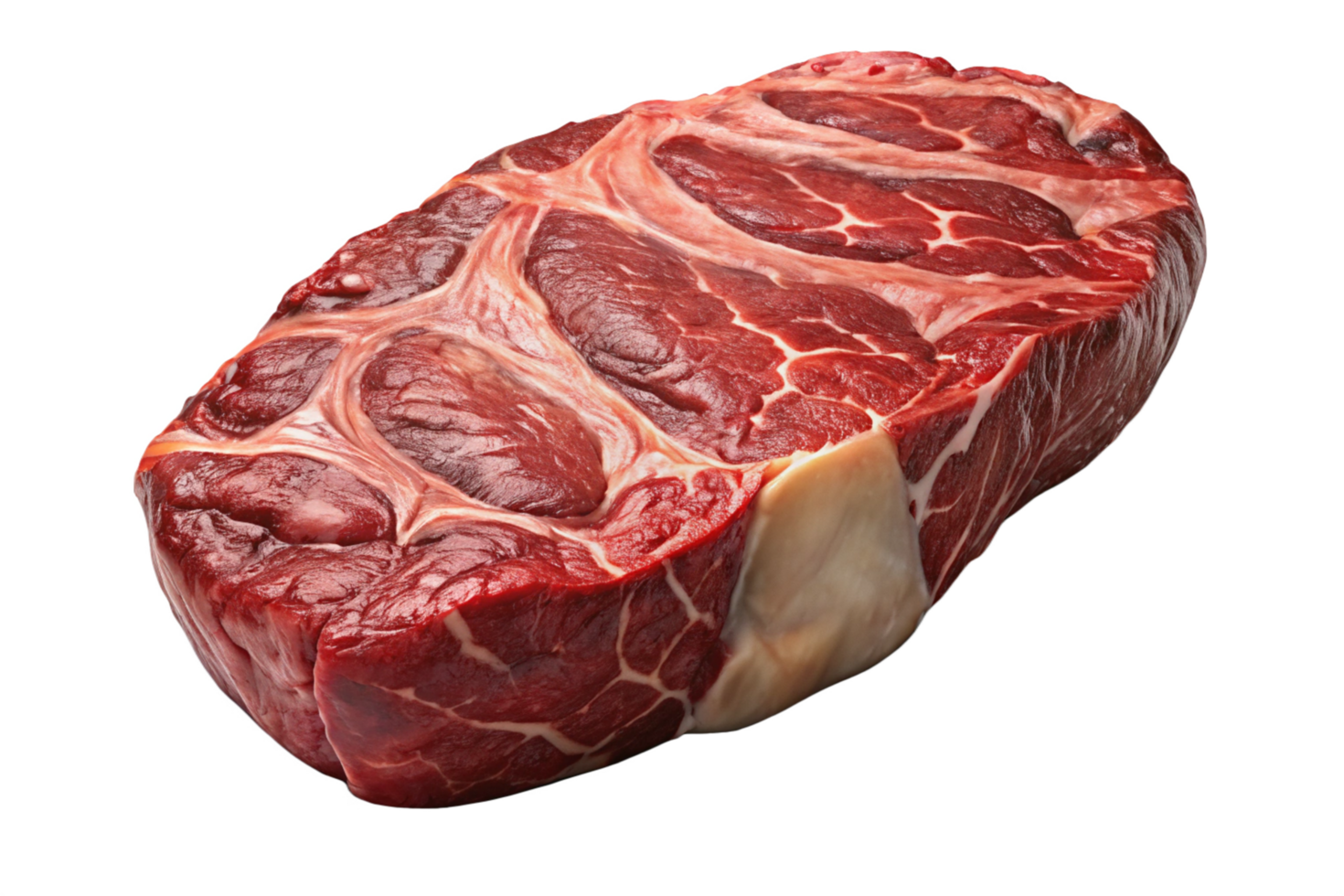 Uncooked Ribeye Steak with Fresh Garlic 3d Render png