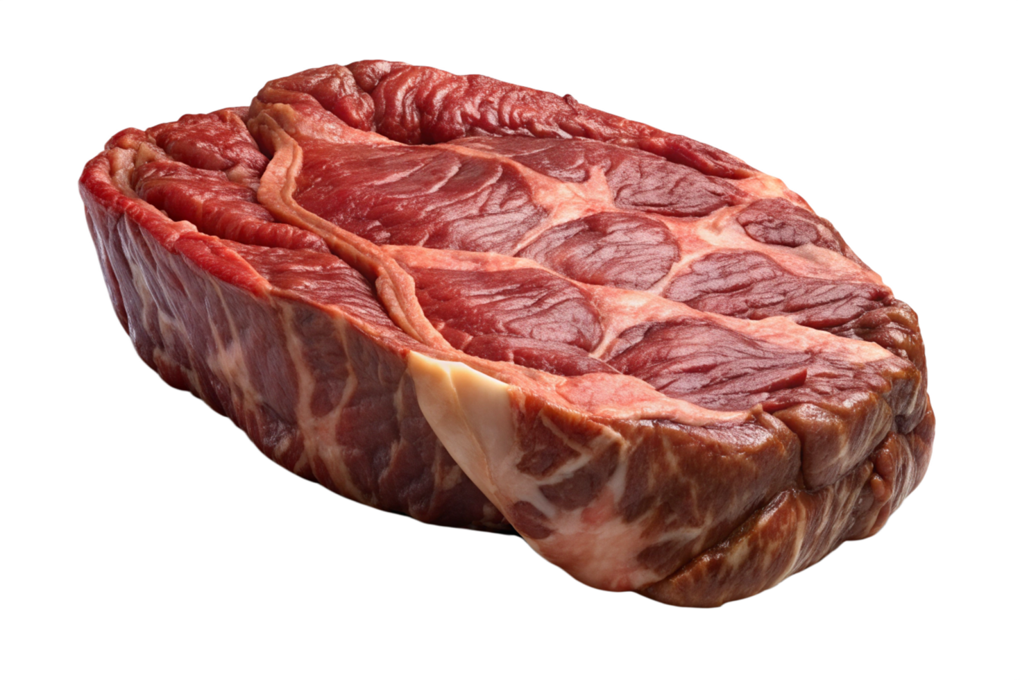 Uncooked Ribeye Steak with Juicy Marbling 3d Render png