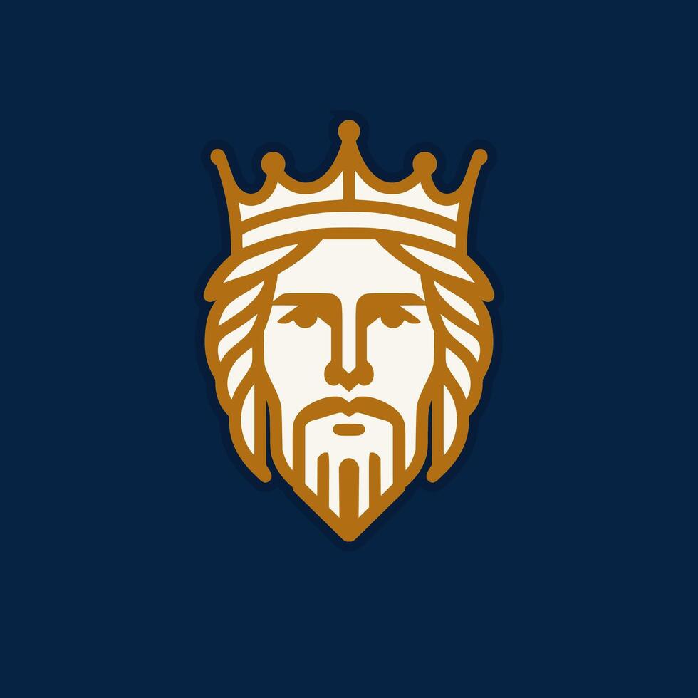 Line Art King Logo Design Template vector