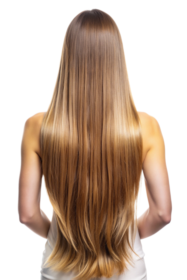 Woman with Long Hair in a Dreamy Scene from Behind png