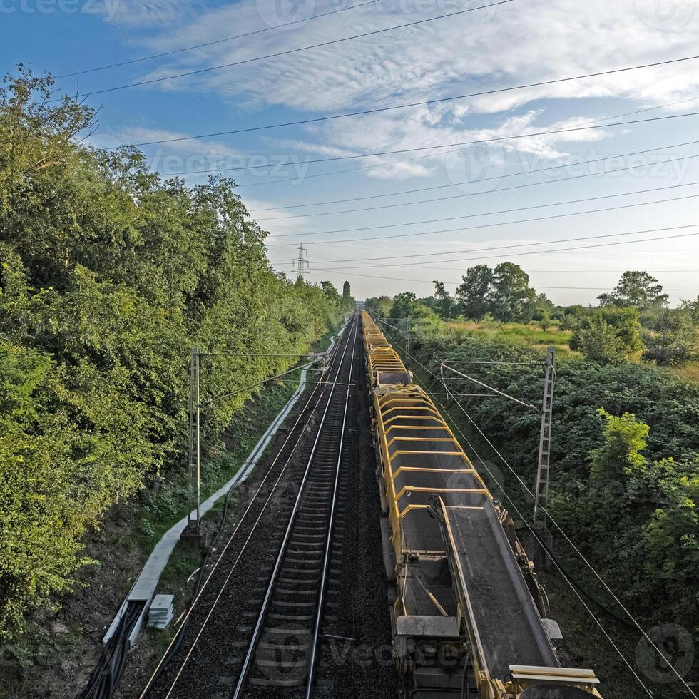 Image of the track work as part of the Deutsche Bahn Riedbahn renovation in2024 photo