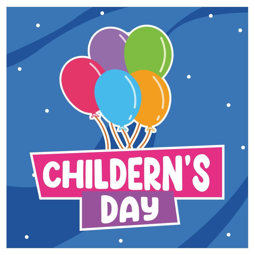 children's day background. flat modern illustration vector