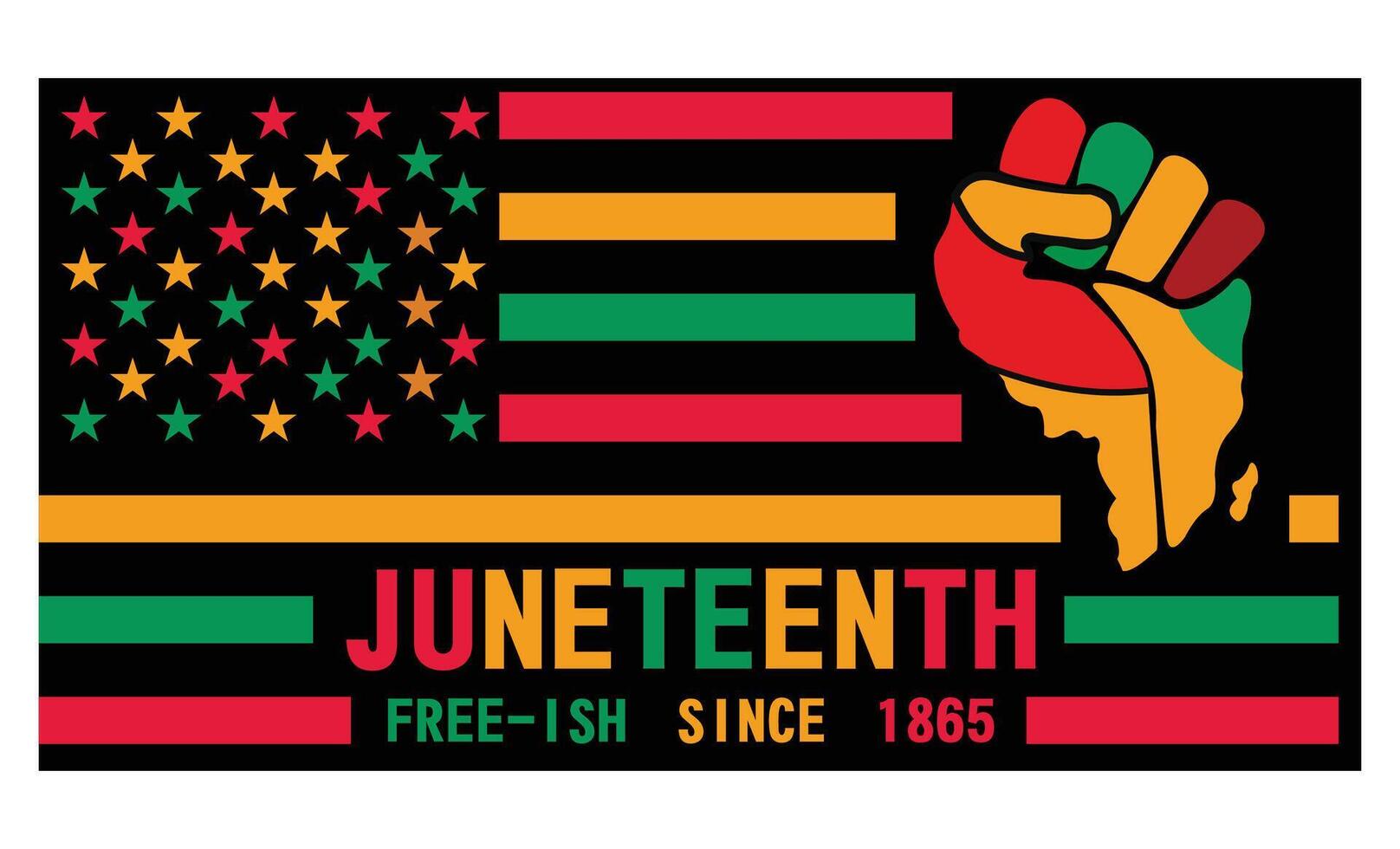Juneteenth Celebrate Black Freedom. Flat modern illustration vector