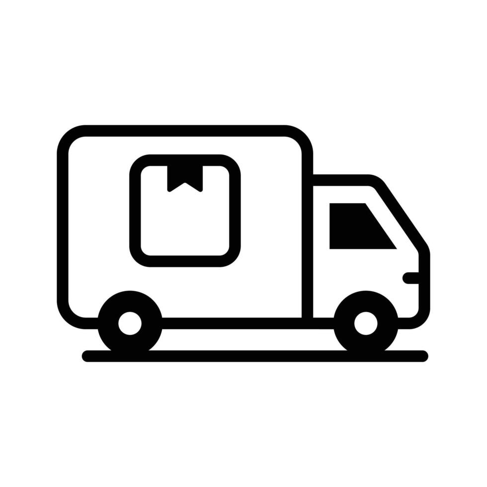Trendy of delivery van in modern design style vector