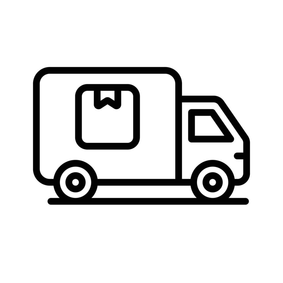 Trendy of delivery van in modern design style vector