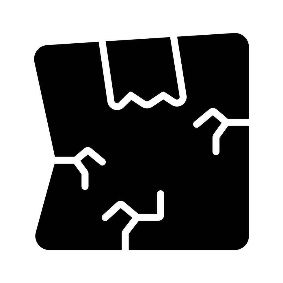 Broken cardboard design, torn carton package, Broken box icon for apps and websites vector
