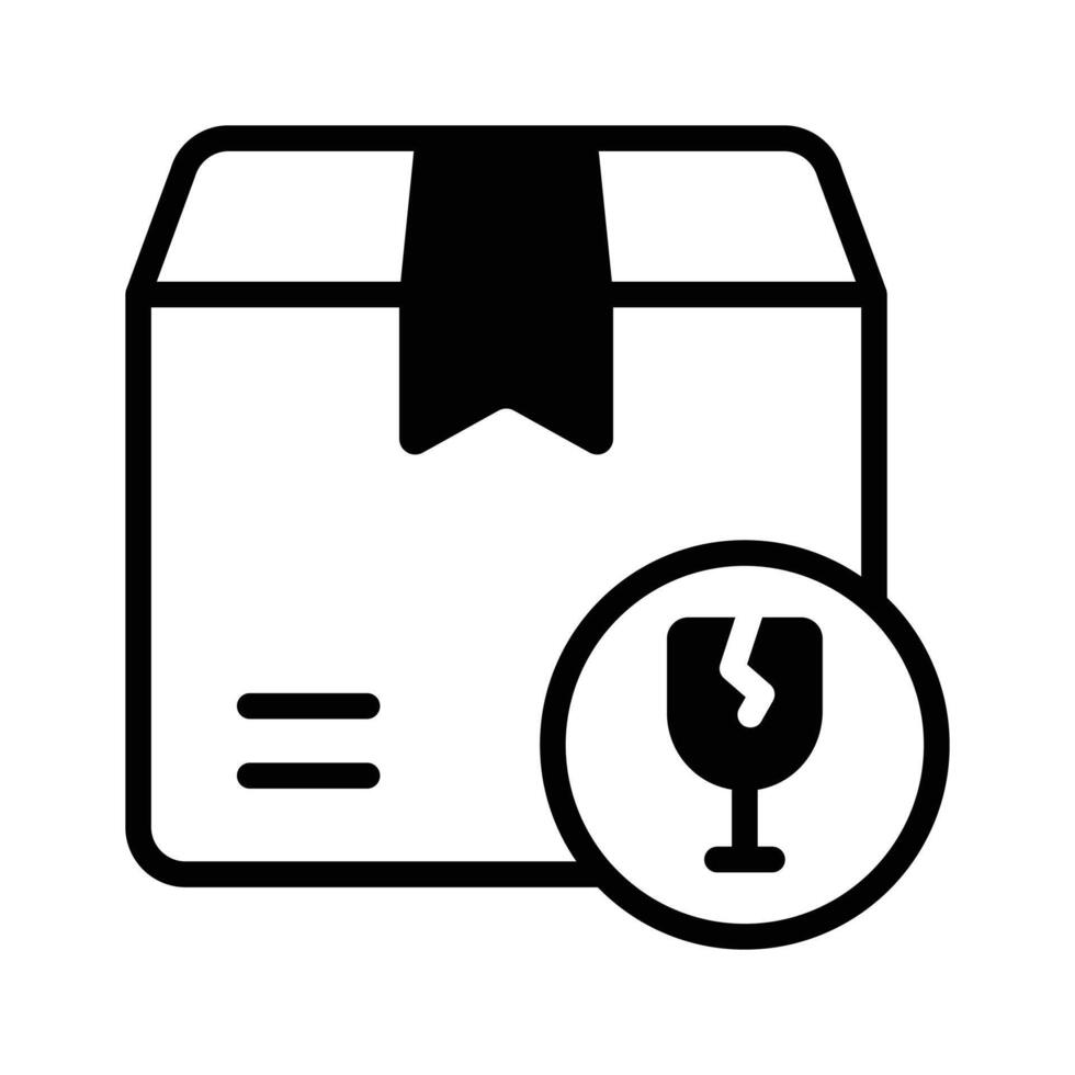 Fragile parcels, of fragile delivery in modern style vector