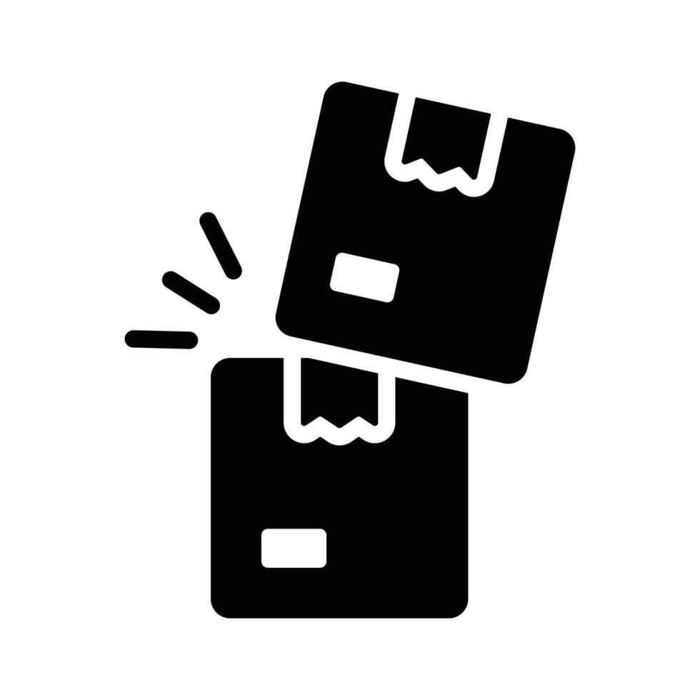 An icon depicting two stacked parcels, representing storage, shipping, and organization vector