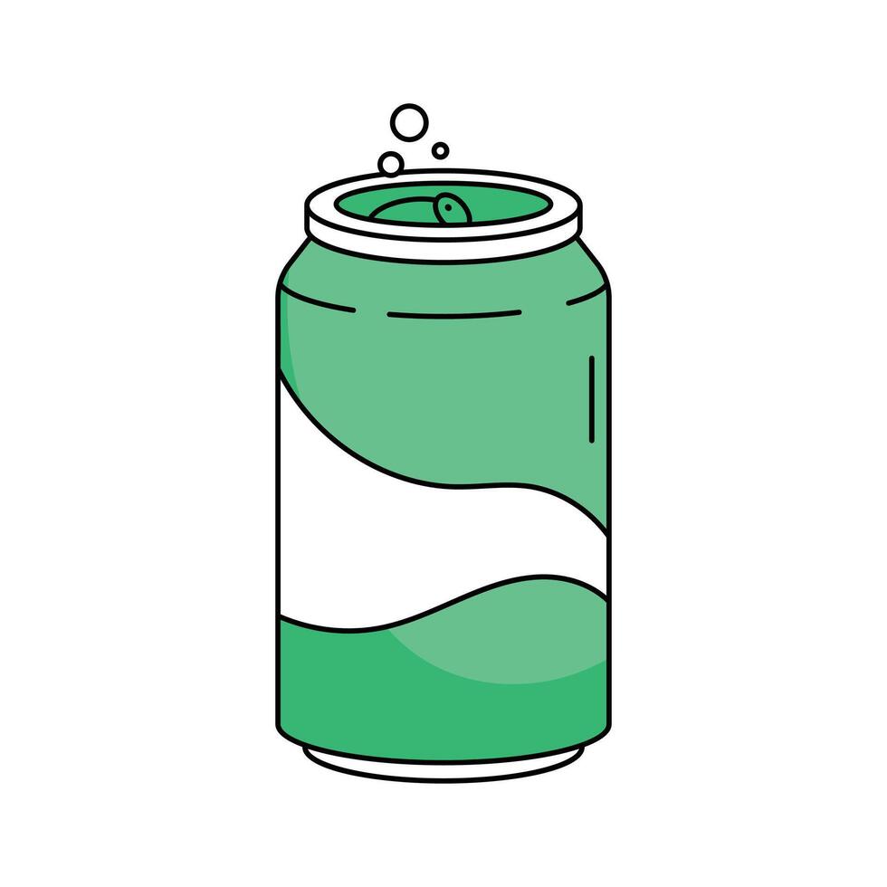 A refreshing soda can design, ideal for beverage, fast food, vector