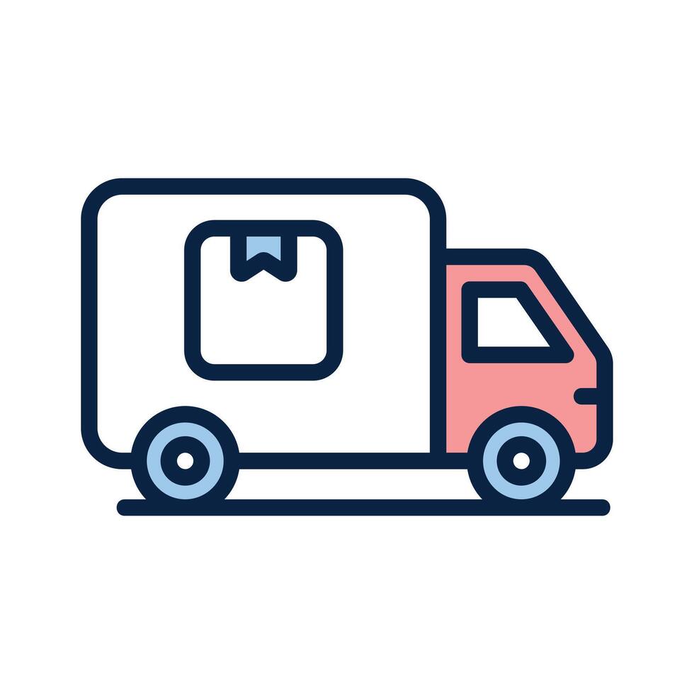 Trendy of delivery van in modern design style vector