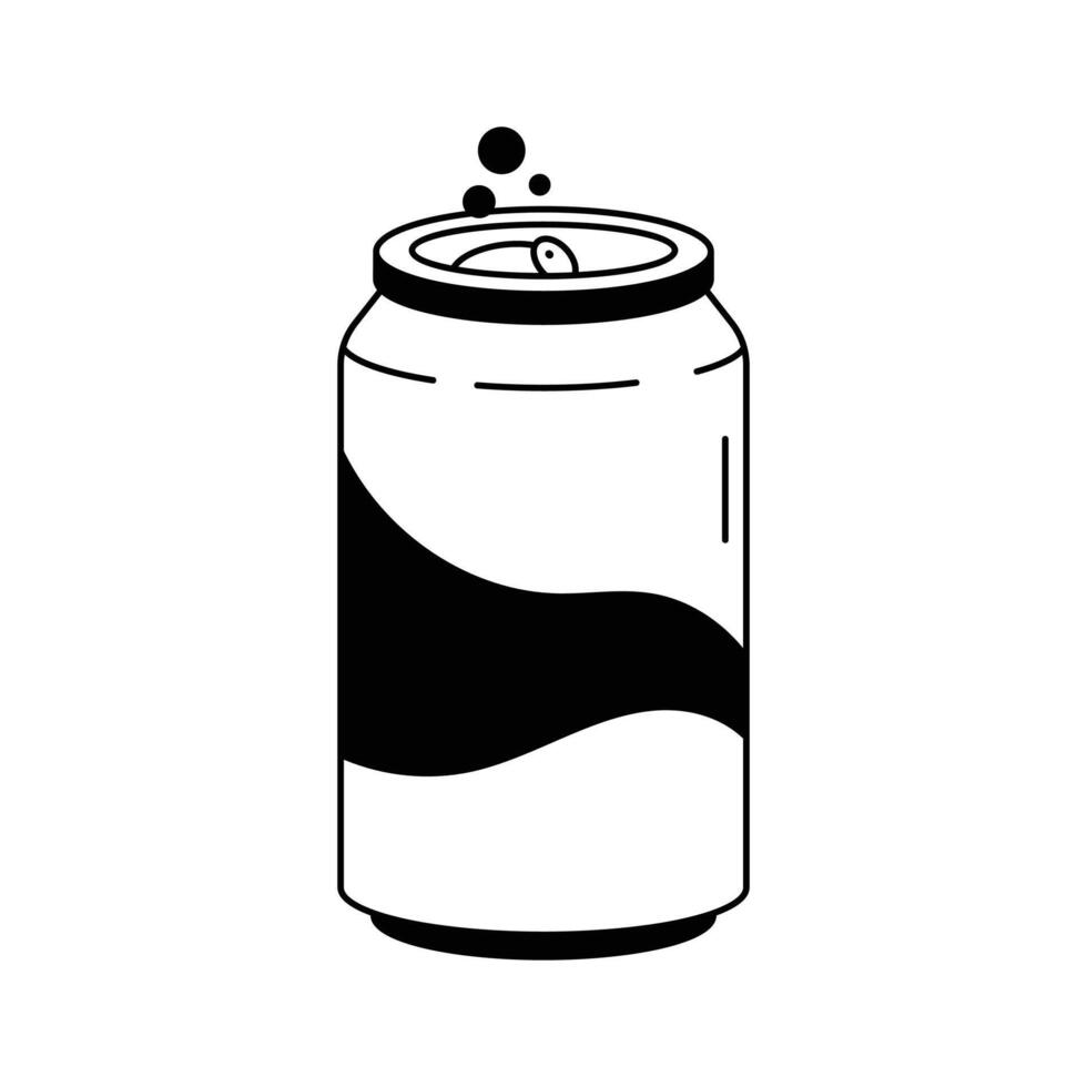 A refreshing soda can design, ideal for beverage, fast food, vector