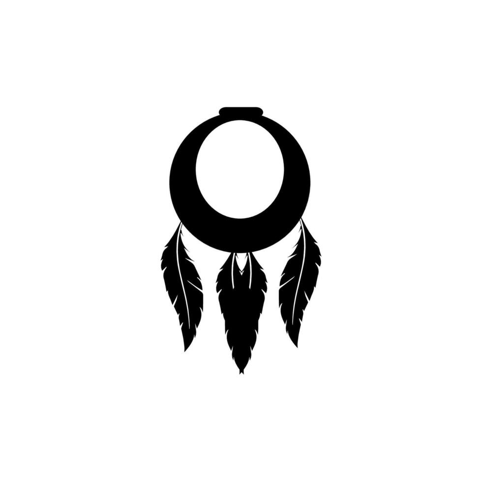 Decorative icon made of chicken feathers. vector