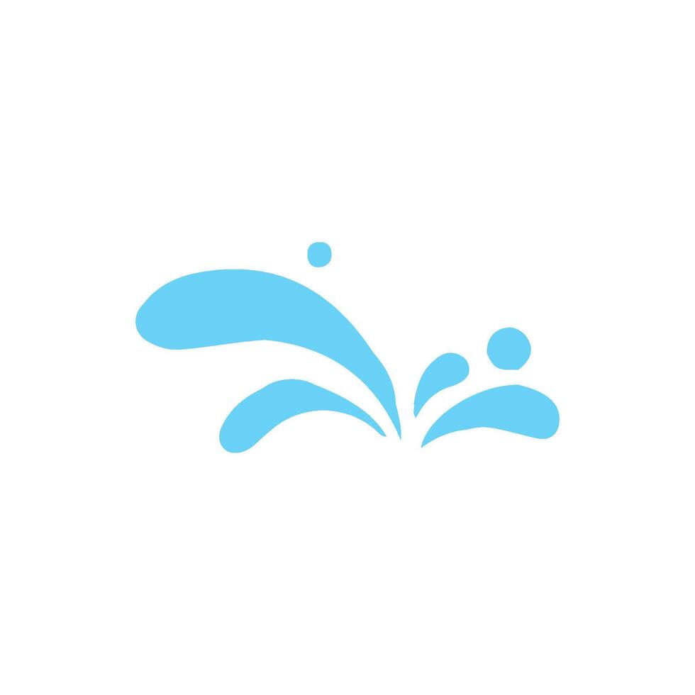 Blue water splash vector