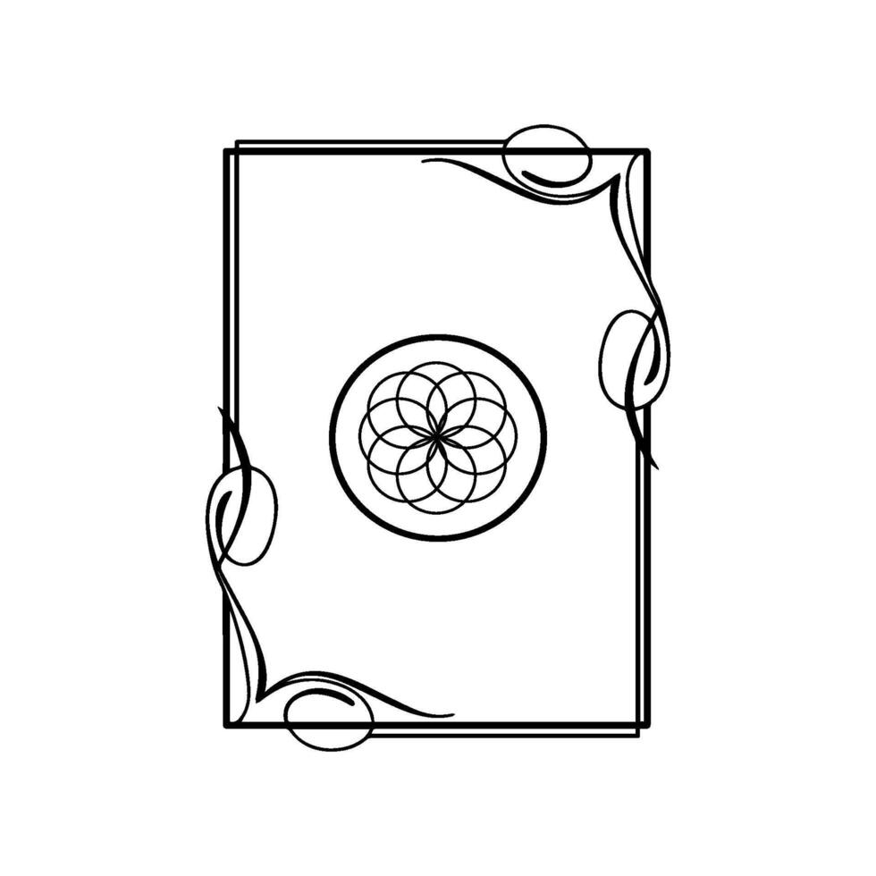 classic nuanced frame trim icon vector