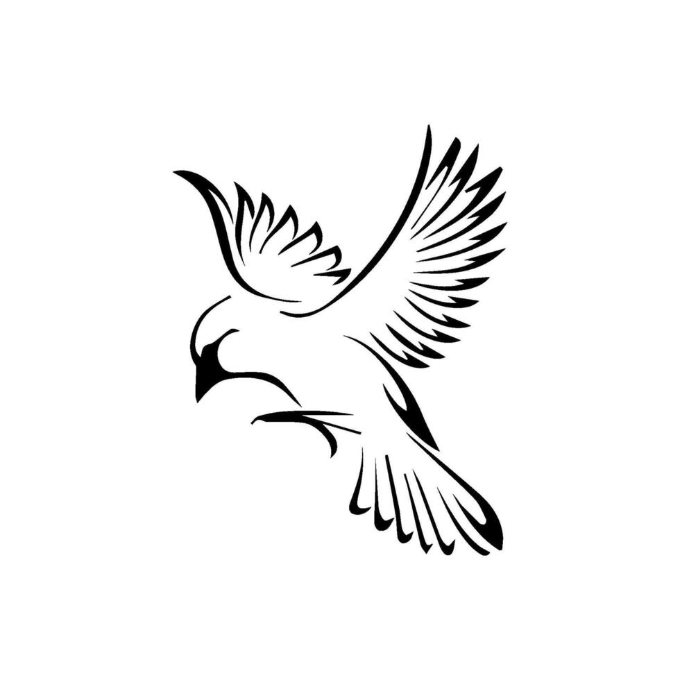 Flying dove icon vector