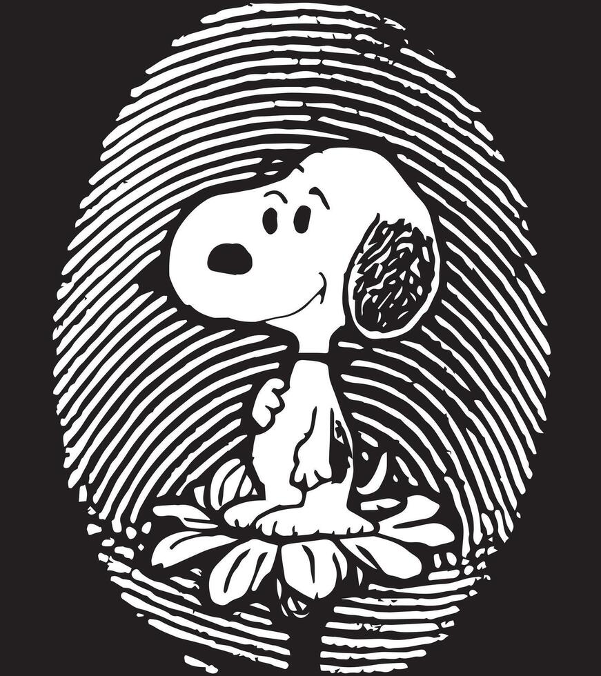 a dog with a flower in his mouth vector