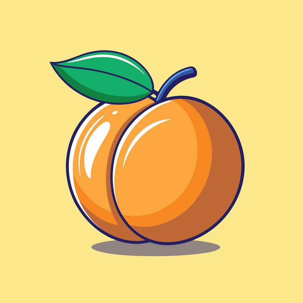Juicy Orange Cartoon Icon Illustration. Animal Wildlife Icon Concept Isolated. Flat Cartoon Style Free vector