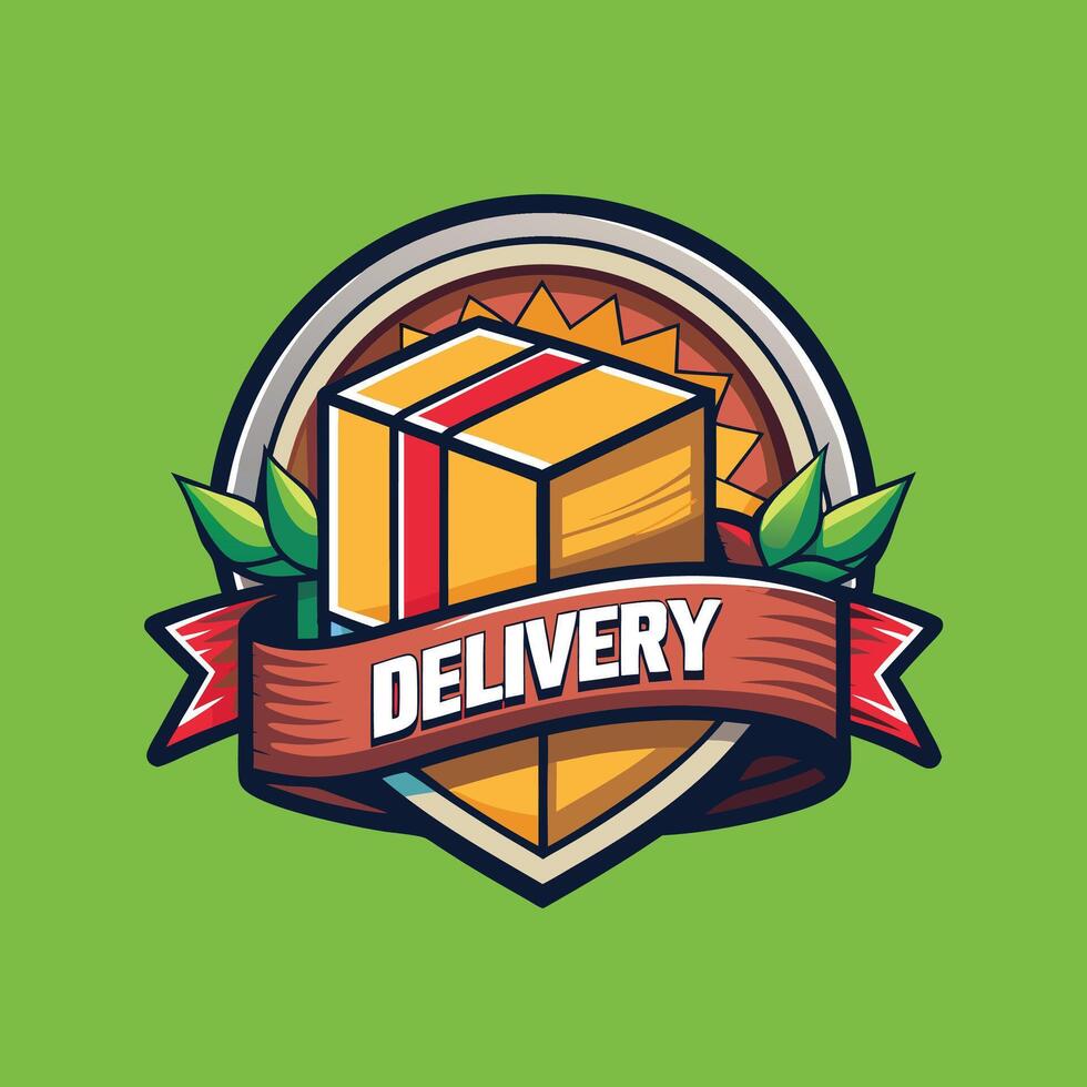 Delivery mascot logo design icon illustration vector