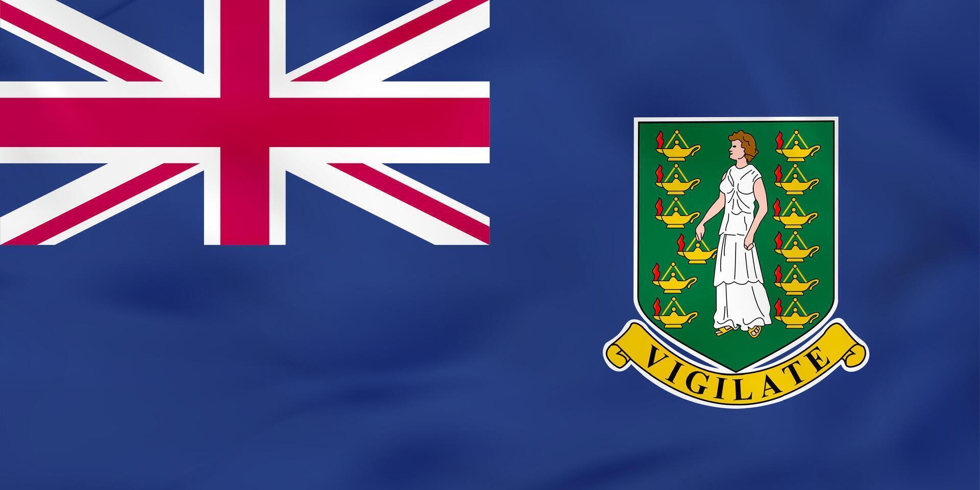 British Virgin Islands waving flag. British Virgin Islands national flag background texture. vector