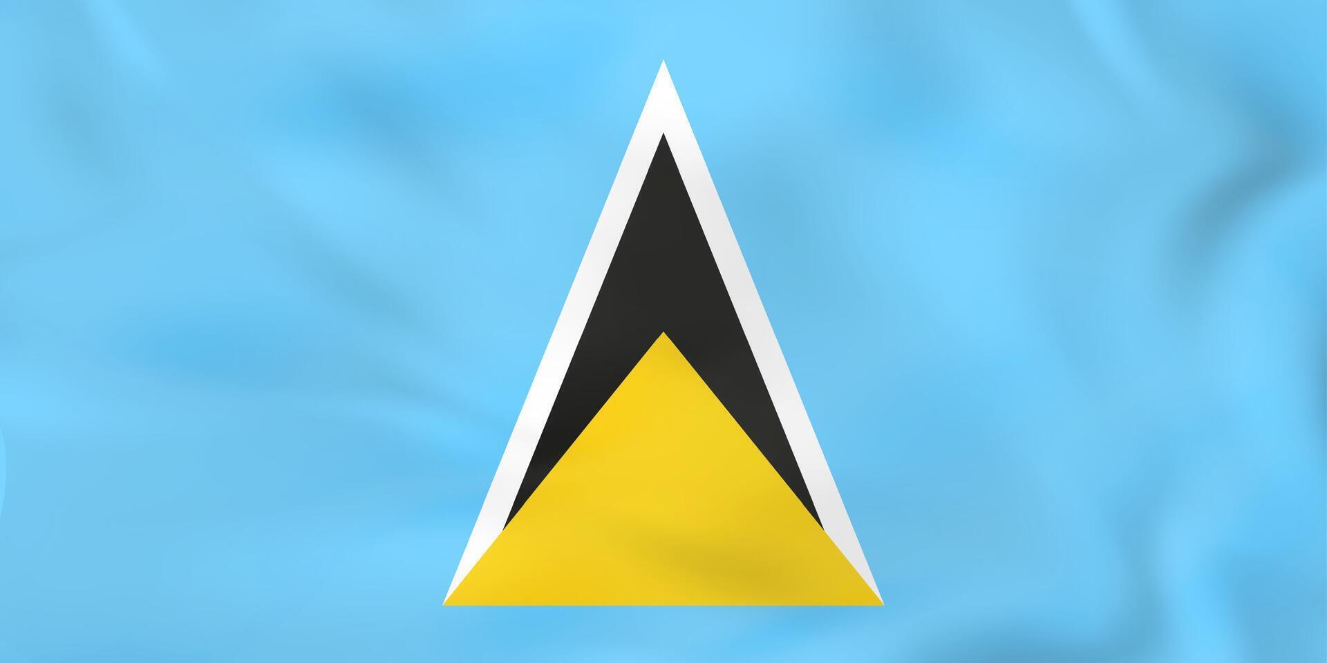 Saint Lucia waving flag. Saint Lucia national flag background texture. vector