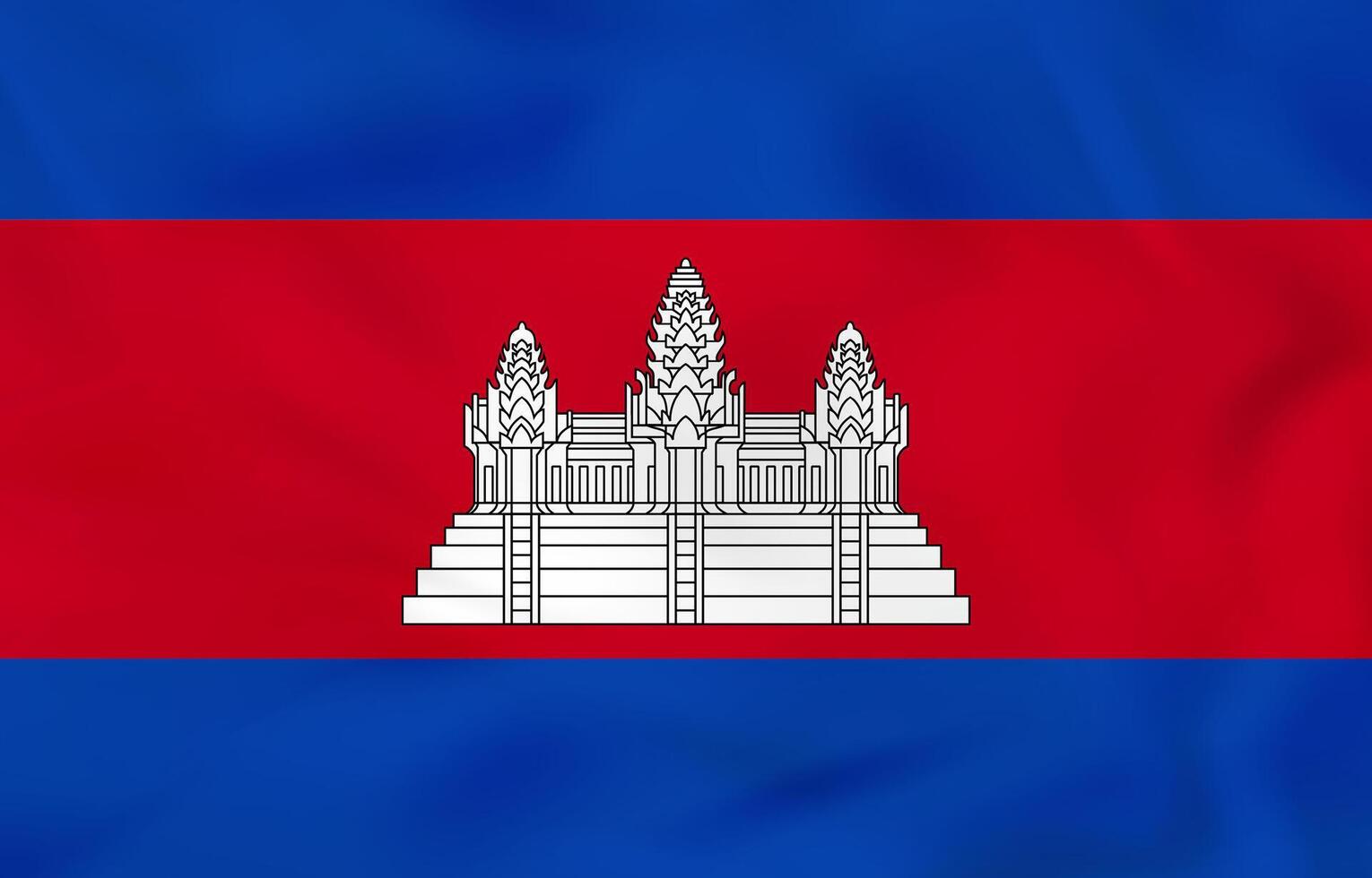 Cambodia waving flag. Cambodia national flag background texture. vector