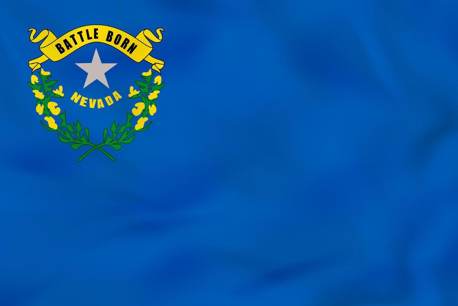 Nevada waving flag. Nevada state flag background texture. vector