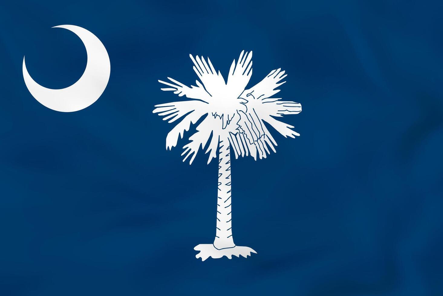 South Carolina waving flag. South Carolina state flag background texture. vector