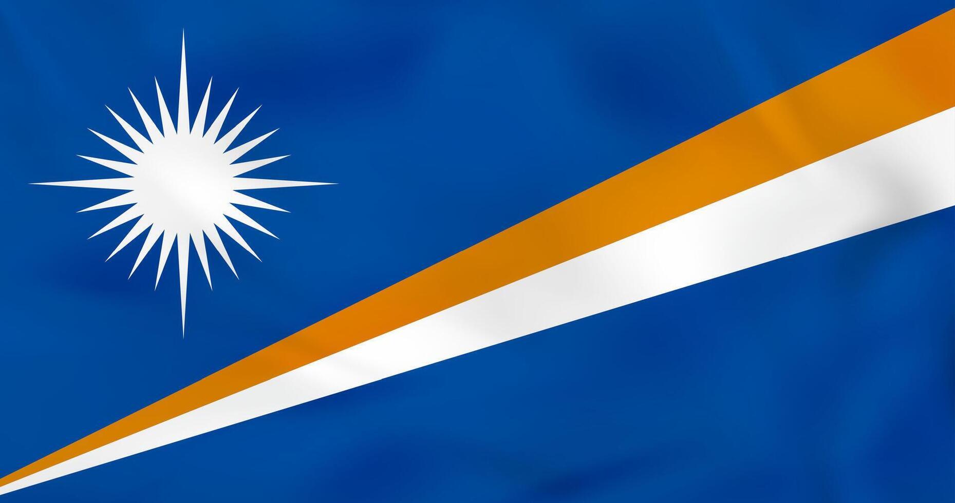 Marshall Islands waving flag. Marshall Islands national flag background texture. vector
