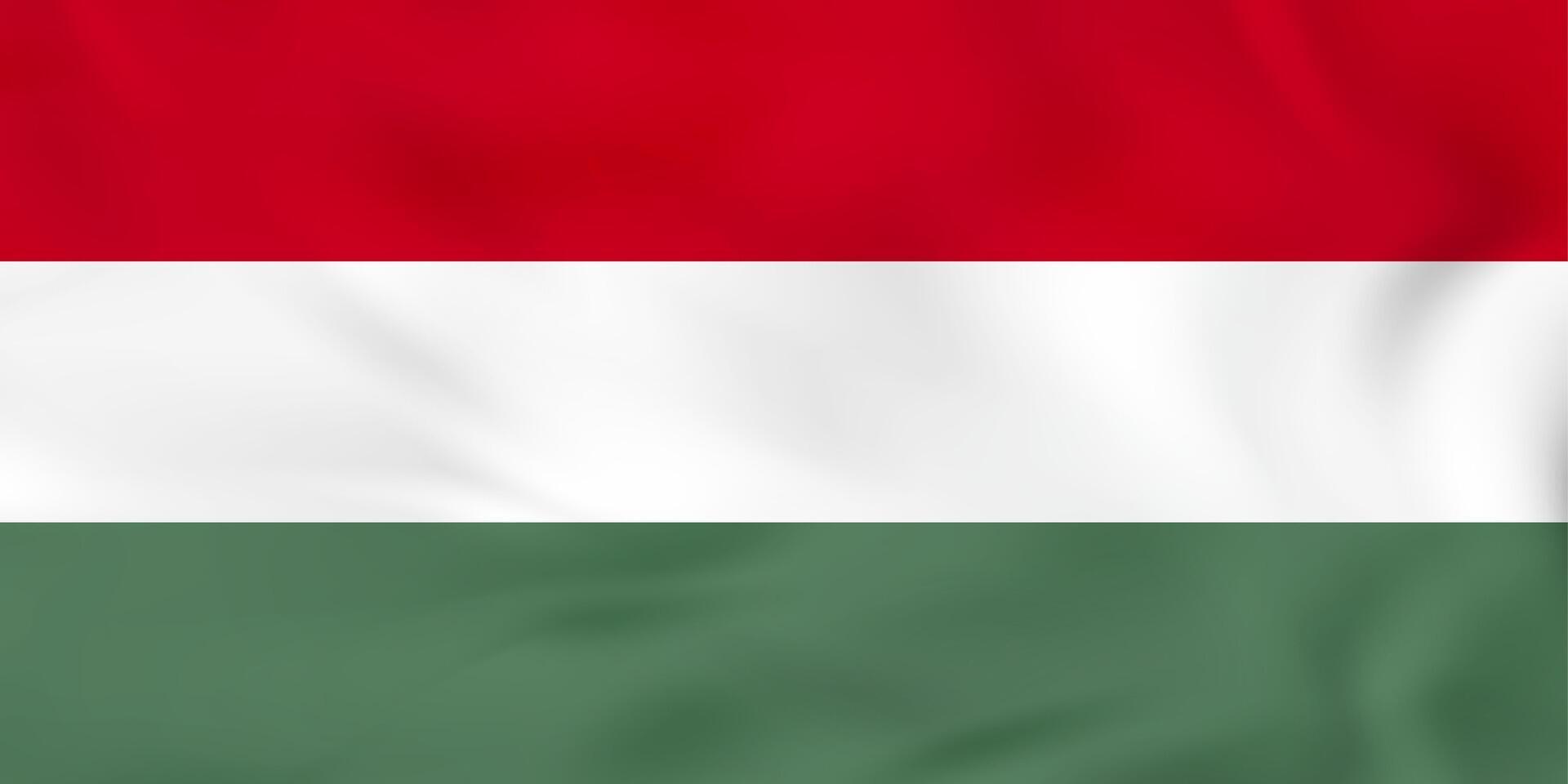 Hungary waving flag. Hungary national flag background texture. vector