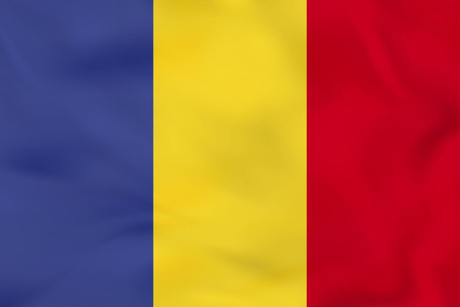 Romania waving flag. Romania national flag background texture. vector